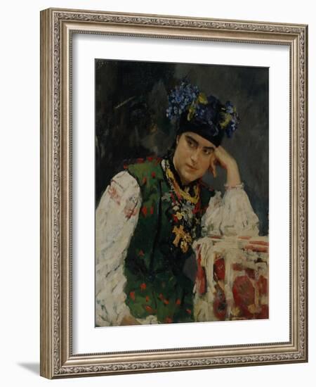 Portrait of Sofia Dragomirov, 1889-Valentin Alexandrovich Serov-Framed Giclee Print