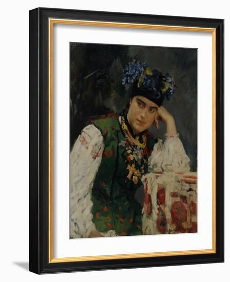 Portrait of Sofia Dragomirov, 1889-Valentin Alexandrovich Serov-Framed Giclee Print