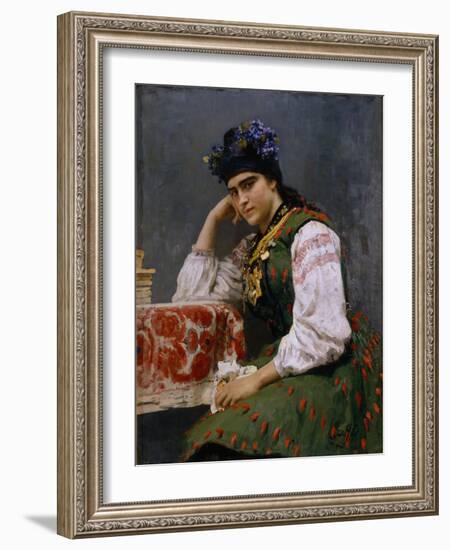 Portrait of Sofia Dragomirova-Lukomskaya, 1889-Ilya Yefimovich Repin-Framed Giclee Print