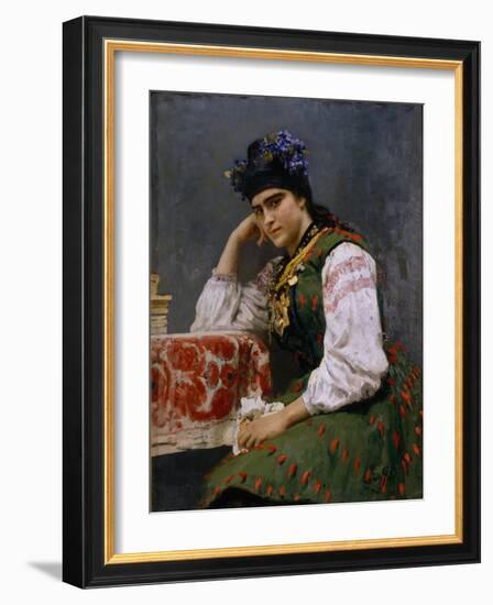 Portrait of Sofia Dragomirova-Lukomskaya, 1889-Ilya Yefimovich Repin-Framed Giclee Print