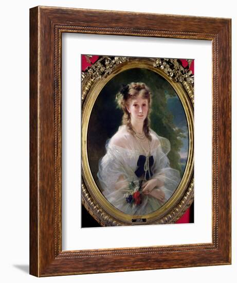 Portrait of Sophie Troubetskoy (1838-96) Countess of Morny, 1863-Franz Xaver Winterhalter-Framed Giclee Print