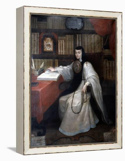 Portrait of Sor Juana Ines De La Cruz, 1750-Miguel Cabrera-Framed Premier Image Canvas