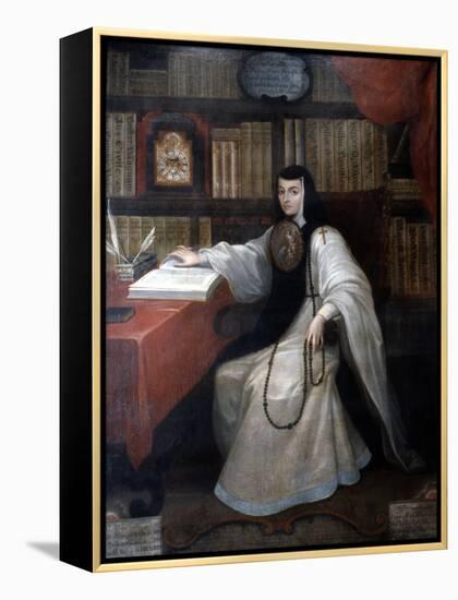 Portrait of Sor Juana Ines De La Cruz, 1750-Miguel Cabrera-Framed Premier Image Canvas