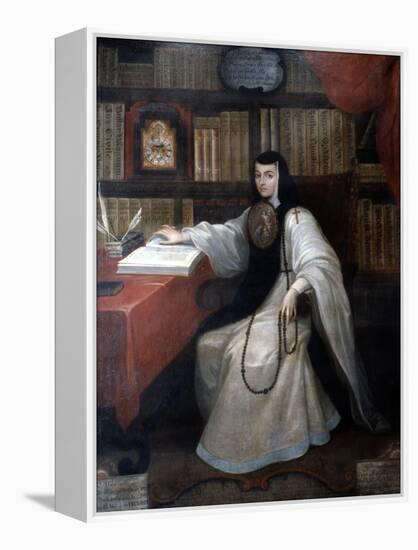 Portrait of Sor Juana Ines De La Cruz, 1750-Miguel Cabrera-Framed Premier Image Canvas