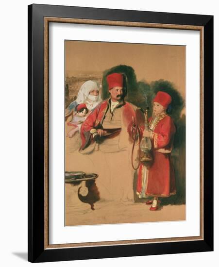 Portrait of Sotiri, 19Th Century (W/C on Paper)-David Wilkie-Framed Giclee Print