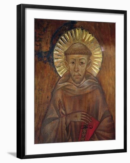 Portrait of St. Francis, C.1285 (Detail)-Giovanni Cimabue-Framed Giclee Print