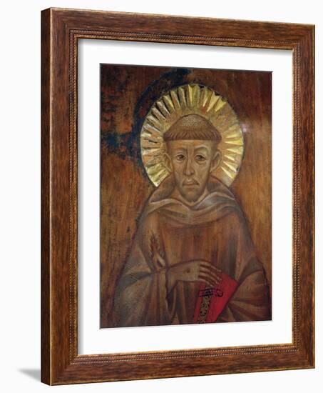 Portrait of St. Francis, C.1285 (Detail)-Giovanni Cimabue-Framed Giclee Print