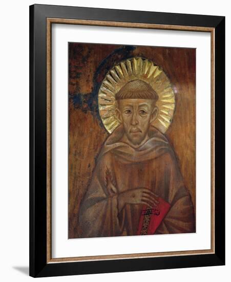 Portrait of St. Francis, C.1285 (Detail)-Giovanni Cimabue-Framed Giclee Print