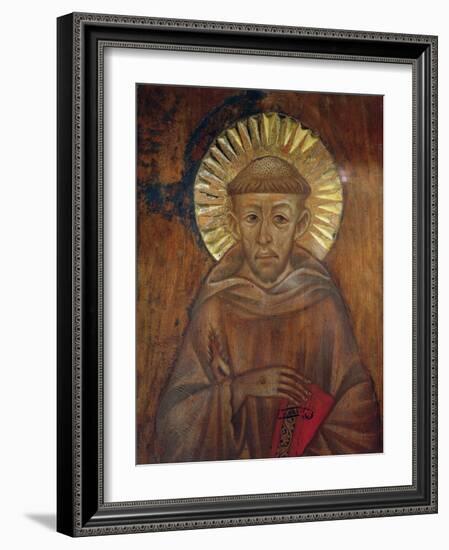 Portrait of St. Francis, C.1285 (Detail)-Giovanni Cimabue-Framed Giclee Print