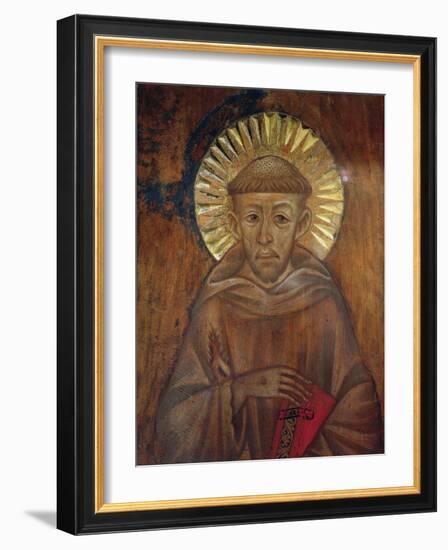 Portrait of St. Francis, C.1285 (Detail)-Giovanni Cimabue-Framed Giclee Print