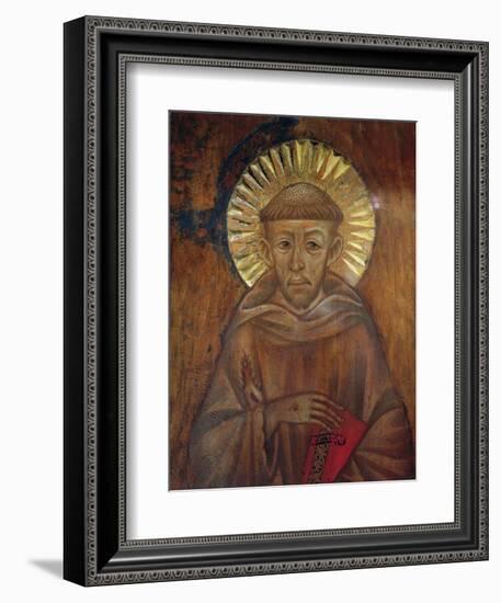 Portrait of St. Francis, C.1285 (Detail)-Giovanni Cimabue-Framed Giclee Print