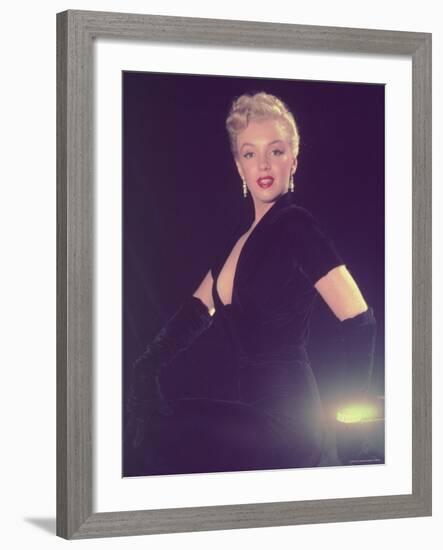 Portrait of Starlet Marilyn Monroe-Ed Clark-Framed Premium Photographic Print