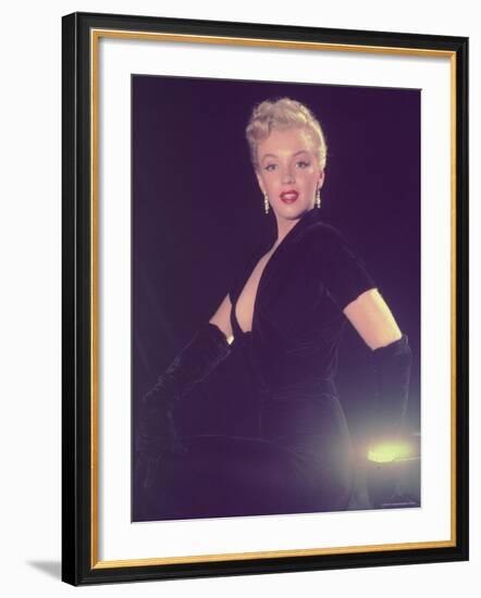 Portrait of Starlet Marilyn Monroe-Ed Clark-Framed Premium Photographic Print