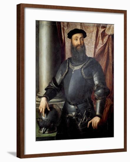 Portrait of Stefano Colonna by Agnolo Bronzino-null-Framed Photographic Print