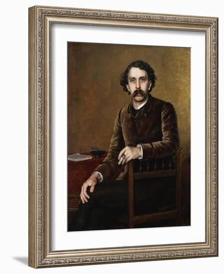 Portrait of Stephane Mallarme, the Poet-Francois Nardi-Framed Giclee Print