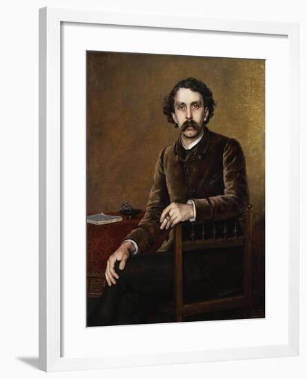 Portrait of Stephane Mallarme, the Poet-Francois Nardi-Framed Giclee Print