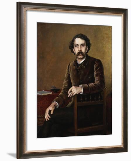 Portrait of Stephane Mallarme, the Poet-Francois Nardi-Framed Giclee Print