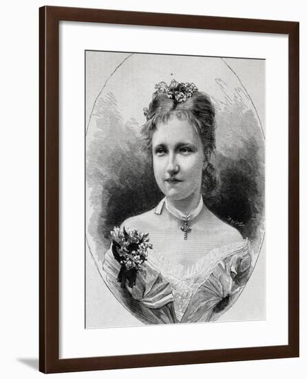 Portrait of Stephanie of Saxe-Coburg-Gotha-null-Framed Giclee Print