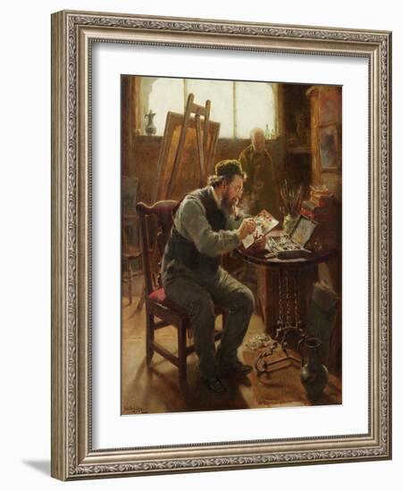 Portrait of Stephen Brownlow, 1892-Ralph Hedley-Framed Giclee Print