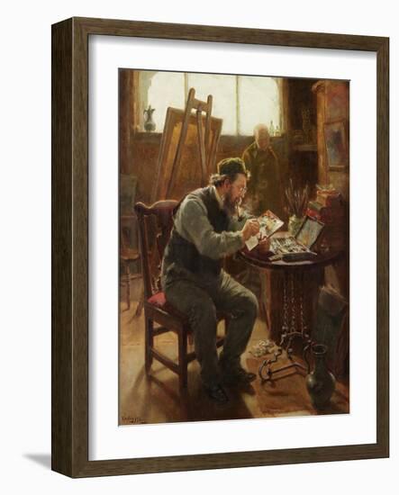 Portrait of Stephen Brownlow, 1892-Ralph Hedley-Framed Giclee Print