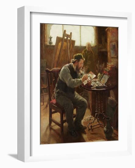 Portrait of Stephen Brownlow, 1892-Ralph Hedley-Framed Giclee Print