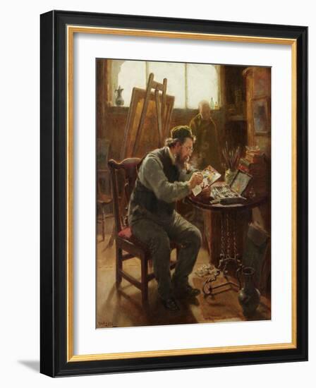 Portrait of Stephen Brownlow, 1892-Ralph Hedley-Framed Giclee Print