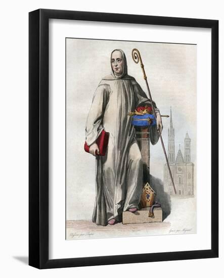 Portrait of Suger (abbe Suger) (1081-1151), French abbot and historian-French School-Framed Giclee Print