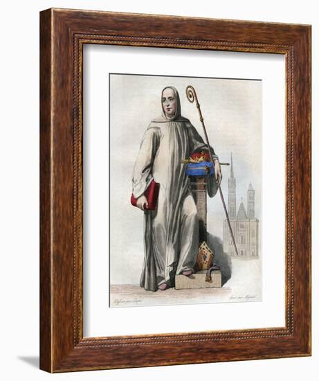 Portrait of Suger (abbe Suger) (1081-1151), French abbot and historian-French School-Framed Giclee Print