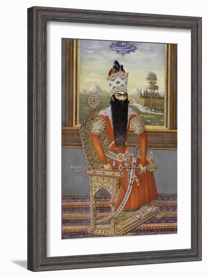 Portrait of Sultan Fath Ali Shah Qajar-null-Framed Giclee Print