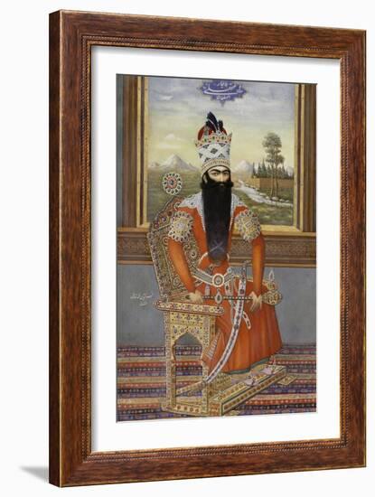 Portrait of Sultan Fath Ali Shah Qajar-null-Framed Giclee Print