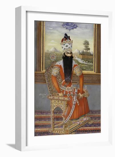 Portrait of Sultan Fath Ali Shah Qajar-null-Framed Giclee Print