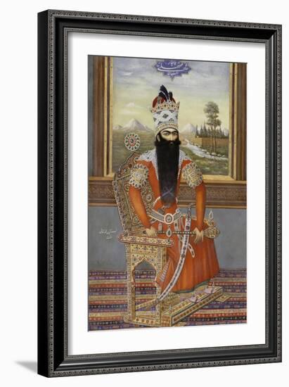 Portrait of Sultan Fath Ali Shah Qajar-null-Framed Giclee Print