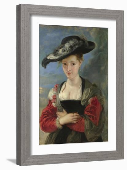 Portrait of Susanna Lunden (Le Chapeau De Paill), 1622-1625-Peter Paul Rubens-Framed Giclee Print