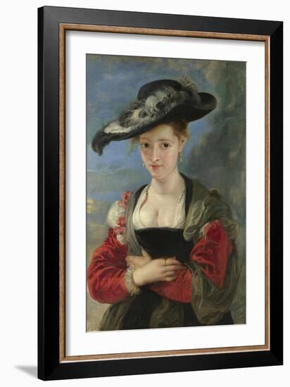 Portrait of Susanna Lunden (Le Chapeau De Paill), 1622-1625-Peter Paul Rubens-Framed Giclee Print