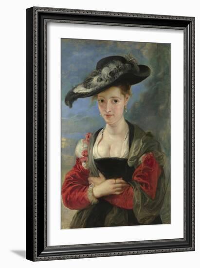 Portrait of Susanna Lunden (Le Chapeau De Paill), 1622-1625-Peter Paul Rubens-Framed Giclee Print