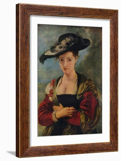 Portrait of Susanna Lunden, (Le Chapeau De Paille), C1622-Peter Paul Rubens-Framed Giclee Print