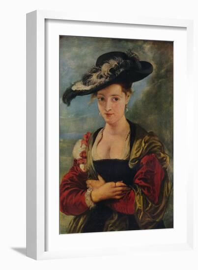 Portrait of Susanna Lunden, (Le Chapeau De Paille), C1622-Peter Paul Rubens-Framed Giclee Print