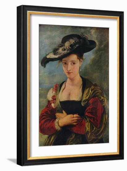 Portrait of Susanna Lunden, (Le Chapeau De Paille), C1622-Peter Paul Rubens-Framed Giclee Print