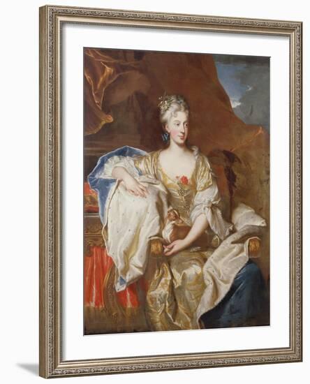 Portrait of Susanne Henriette D'Elbeuf, Duchess of Mantua-Induno Domenico-Framed Giclee Print