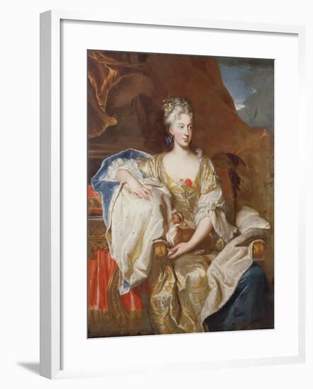 Portrait of Susanne Henriette D'Elbeuf, Duchess of Mantua-Induno Domenico-Framed Giclee Print