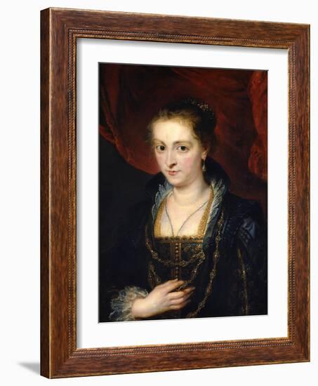 Portrait of Suzanne Fourment, 17th Century-Peter Paul Rubens-Framed Giclee Print