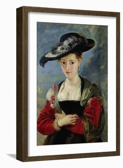 Portrait of Suzanne Fourment (Also Called The Straw Hat)-Peter Paul Rubens-Framed Giclee Print