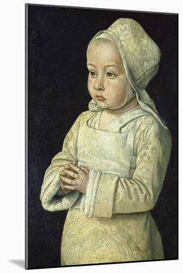 Portrait of Suzanne of Bourbon (Named the Praying Child), 1492-93-Jean Hey-Mounted Giclee Print