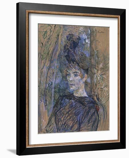 Portrait of Suzanne Valadon, 1886-1887-Henri de Toulouse-Lautrec-Framed Giclee Print