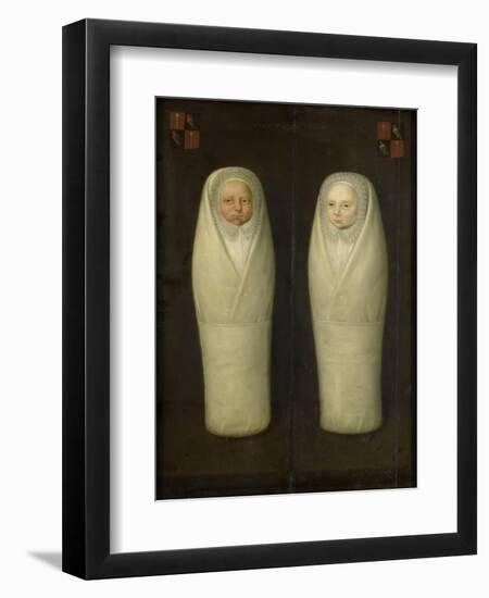 Portrait of Swaddled Twins: Early-Deceased Children of Jacob de Graeff and Aeltge Boelens, c.1617-Dutch School-Framed Giclee Print