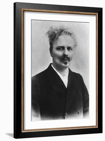 Portrait of Swedish Writer August Strindberg-null-Framed Photographic Print