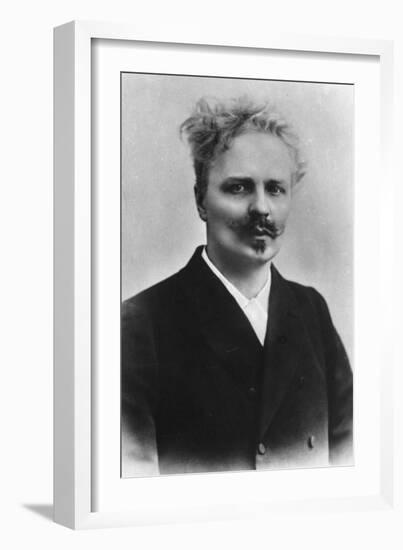 Portrait of Swedish Writer August Strindberg-null-Framed Photographic Print