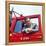 Portrait of Teamsters Union Pres. Jimmy Hoffa Leaning Out Window of Red Truck-Hank Walker-Framed Premier Image Canvas