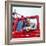 Portrait of Teamsters Union Pres. Jimmy Hoffa Leaning Out Window of Red Truck-Hank Walker-Framed Premium Photographic Print