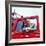 Portrait of Teamsters Union Pres. Jimmy Hoffa Leaning Out Window of Red Truck-Hank Walker-Framed Premium Photographic Print